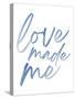 Love Made Me Blue Hues Ombre-Jennifer McCully-Stretched Canvas