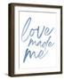 Love Made Me Blue Hues Ombre-Jennifer McCully-Framed Art Print