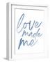 Love Made Me Blue Hues Ombre-Jennifer McCully-Framed Art Print