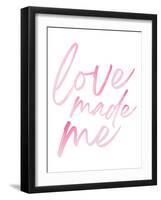 Love Made Me Pink Hues Ombre-Jennifer McCully-Framed Art Print