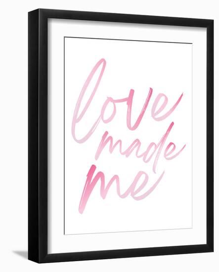 Love Made Me Pink Hues Ombre-Jennifer McCully-Framed Art Print