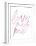 Love Made Me Pink Hues Ombre-Jennifer McCully-Framed Art Print