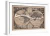 Love Makes the World Go Round - 1680, World Map-null-Framed Giclee Print