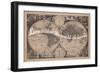 Love Makes the World Go Round - 1680, World Map-null-Framed Premium Giclee Print