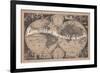 Love Makes the World Go Round - 1680, World Map-null-Framed Giclee Print