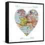 Love Map-Erin Clark-Framed Stretched Canvas