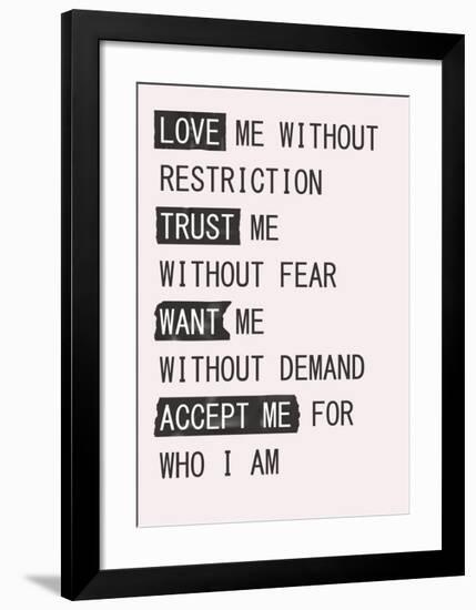 Love Me 1-Design Fabrikken-Framed Art Print