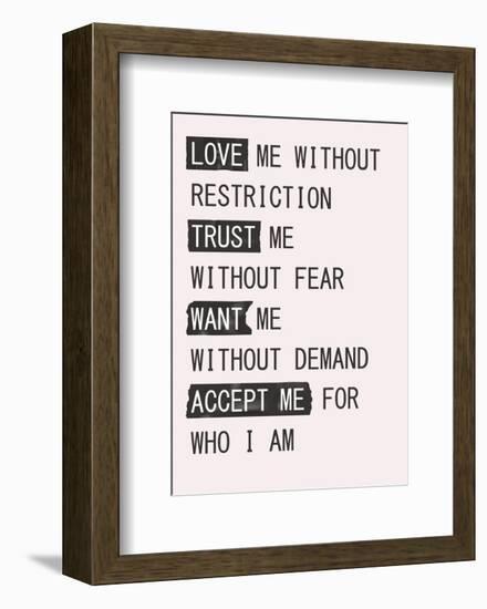 Love Me 1-Design Fabrikken-Framed Art Print