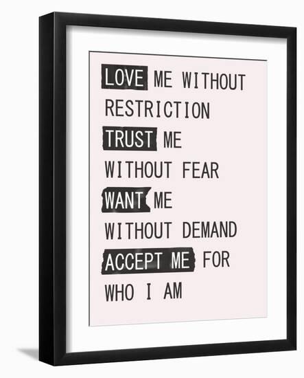 Love Me 1-Design Fabrikken-Framed Art Print