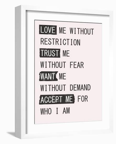 Love Me 1-Design Fabrikken-Framed Art Print