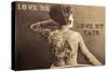 Love Me-Vintage Apple Collection-Stretched Canvas