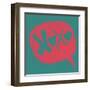 Love Message in Speech Bubble-cienpies-Framed Art Print