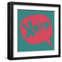 Love Message in Speech Bubble-cienpies-Framed Art Print