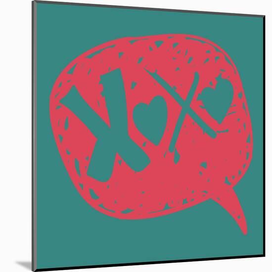 Love Message in Speech Bubble-cienpies-Mounted Art Print