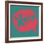 Love Message in Speech Bubble-cienpies-Framed Art Print