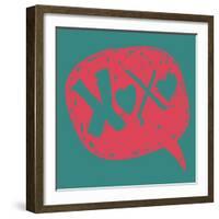 Love Message in Speech Bubble-cienpies-Framed Art Print