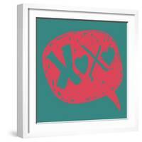 Love Message in Speech Bubble-cienpies-Framed Art Print