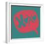 Love Message in Speech Bubble-cienpies-Framed Art Print