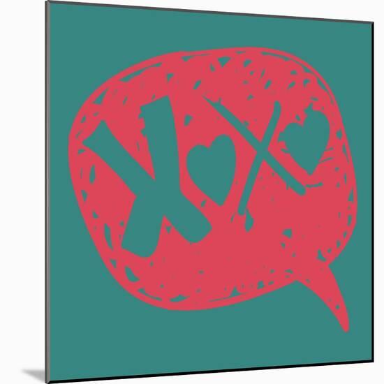 Love Message in Speech Bubble-cienpies-Mounted Art Print