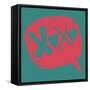 Love Message in Speech Bubble-cienpies-Framed Stretched Canvas