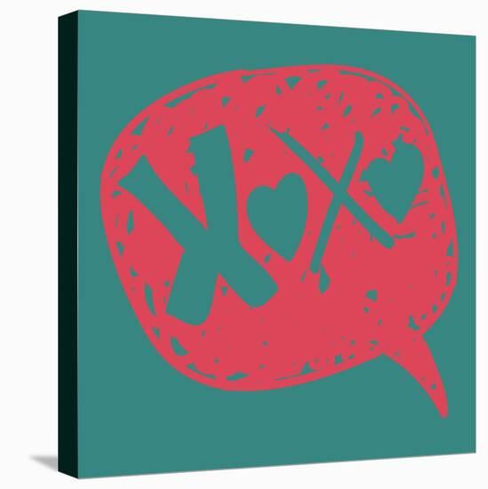 Love Message in Speech Bubble-cienpies-Stretched Canvas