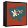 Love Message in Speech Bubble-cienpies-Framed Stretched Canvas