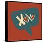 Love Message in Speech Bubble-cienpies-Framed Stretched Canvas