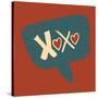 Love Message in Speech Bubble-cienpies-Stretched Canvas