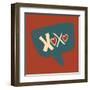 Love Message in Speech Bubble-cienpies-Framed Art Print