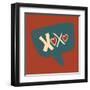 Love Message in Speech Bubble-cienpies-Framed Art Print