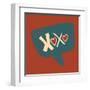 Love Message in Speech Bubble-cienpies-Framed Art Print