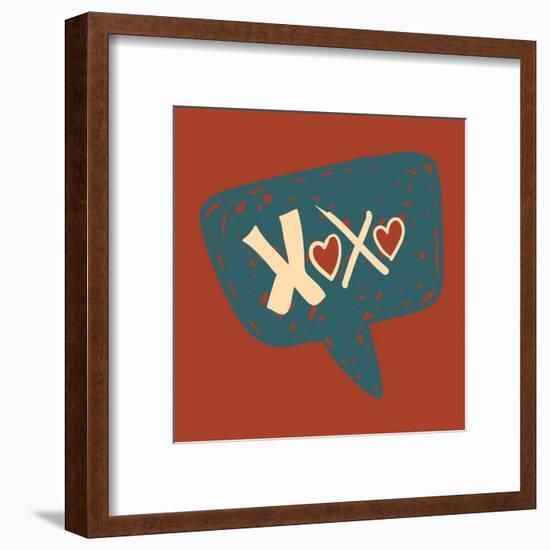 Love Message in Speech Bubble-cienpies-Framed Art Print