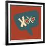 Love Message in Speech Bubble-cienpies-Framed Art Print