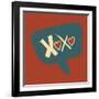 Love Message in Speech Bubble-cienpies-Framed Art Print