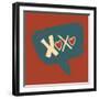 Love Message in Speech Bubble-cienpies-Framed Art Print