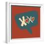 Love Message in Speech Bubble-cienpies-Framed Art Print