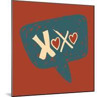 Love Message in Speech Bubble-cienpies-Mounted Art Print