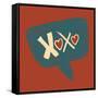 Love Message in Speech Bubble-cienpies-Framed Stretched Canvas