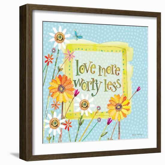 Love More Worry Less-Robbin Rawlings-Framed Art Print