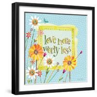 Love More Worry Less-Robbin Rawlings-Framed Art Print