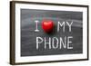 Love My Phone-Yury Zap-Framed Art Print