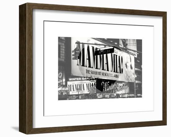 Love NY B&W Series - Mamma Mia The Musical - Winter Garden Theatre - Manhattan - New York - USA-Philippe Hugonnard-Framed Art Print