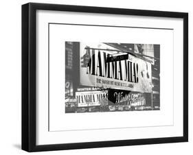 Love NY B&W Series - Mamma Mia The Musical - Winter Garden Theatre - Manhattan - New York - USA-Philippe Hugonnard-Framed Art Print