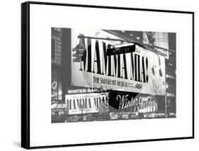 Love NY B&W Series - Mamma Mia The Musical - Winter Garden Theatre - Manhattan - New York - USA-Philippe Hugonnard-Framed Stretched Canvas