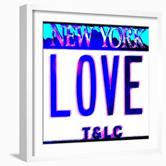 Love NY License Plate, New York-Tosh-Framed Art Print