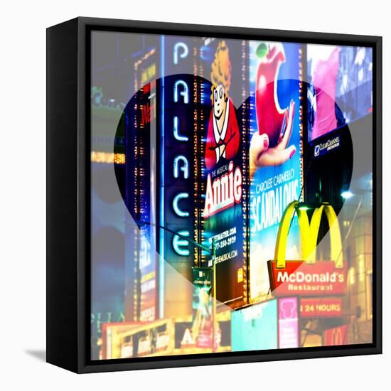 Love NY Series - Advertising Signs in Times Square - Manhattan - New York - USA-Philippe Hugonnard-Framed Stretched Canvas