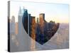 Love NY Series - Architecture & Buildings of Manhattan at Sunset - New York - USA-Philippe Hugonnard-Stretched Canvas