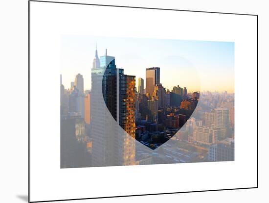 Love NY Series - Architecture & Buildings of Manhattan at Sunset - New York - USA-Philippe Hugonnard-Mounted Art Print