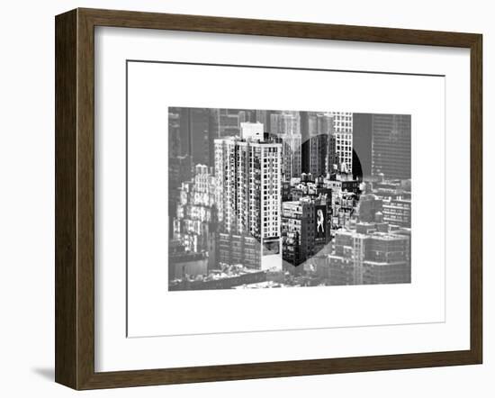 Love NY Series - Architecture & Buildings of Manhattan - New York City - USA - B&W Photography-Philippe Hugonnard-Framed Art Print