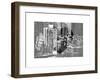 Love NY Series - Architecture & Buildings of Manhattan - New York City - USA - B&W Photography-Philippe Hugonnard-Framed Art Print